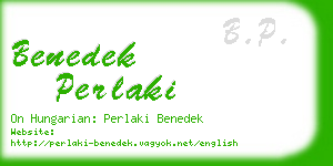 benedek perlaki business card